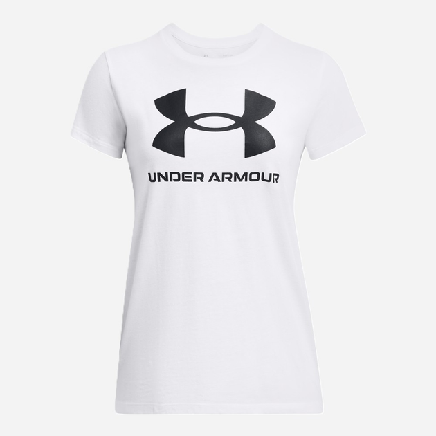 Футболка жіноча Under Armour UA Rival Logo SS 1356305-111 XS Біла (196885457180) - зображення 4