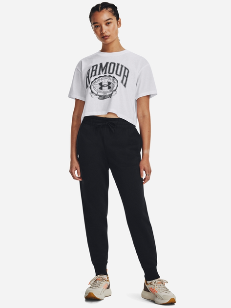 Спортивні штани на флісі жіночі Under Armour UA Rival Fleece Jogger 1379438-001 M Чорні (196883841462) - зображення 3
