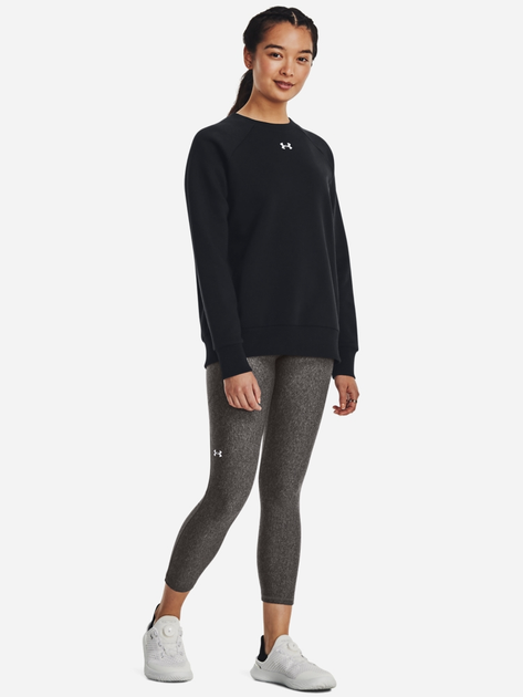Bluza bez kaptura damska polarowa Under Armour UA Rival Fleece Crew 1379508-001 L Czarna (196883850204) - obraz 3