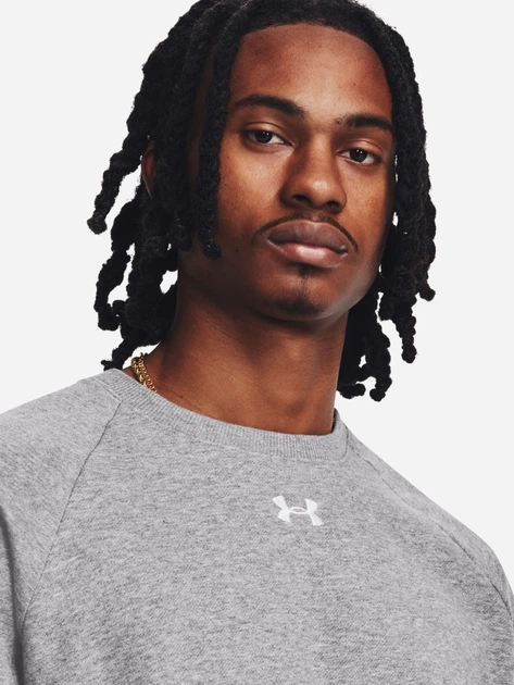 Bluza bez kaptura męska Under Armour UA Rival Fleece Crew 1379755-025 L Szara (196884798734) - obraz 4