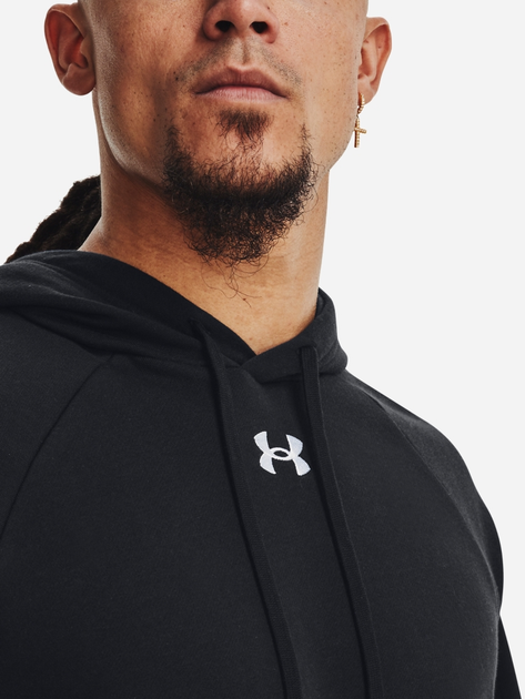 Худі утеплене чоловіче Under Armour UA Rival Fleece Hoodie 1379757-001 M Чорне (196884128845) - зображення 4