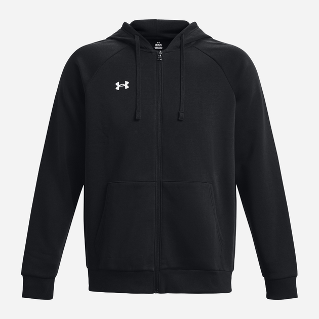 Bluza męska rozpinana streetwear polarowa Under Armour UA Rival Fleece FZ Hoodie 1379767-001 L Czarna (196884199708) - obraz 5