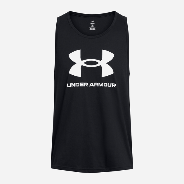 Tank top męski sportowy Under Armour UA Sportstyle Logo Tank 1382883-001 XL Czarny (196885457616) - obraz 3