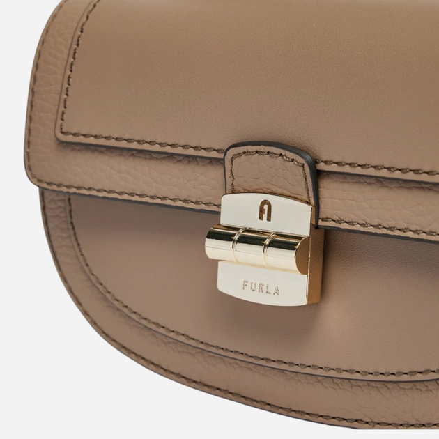 Torebka crossbody damska mini ze skóry naturalnej Furla WE00606BX00531257S1007 Szaro-beżowa - obraz 4