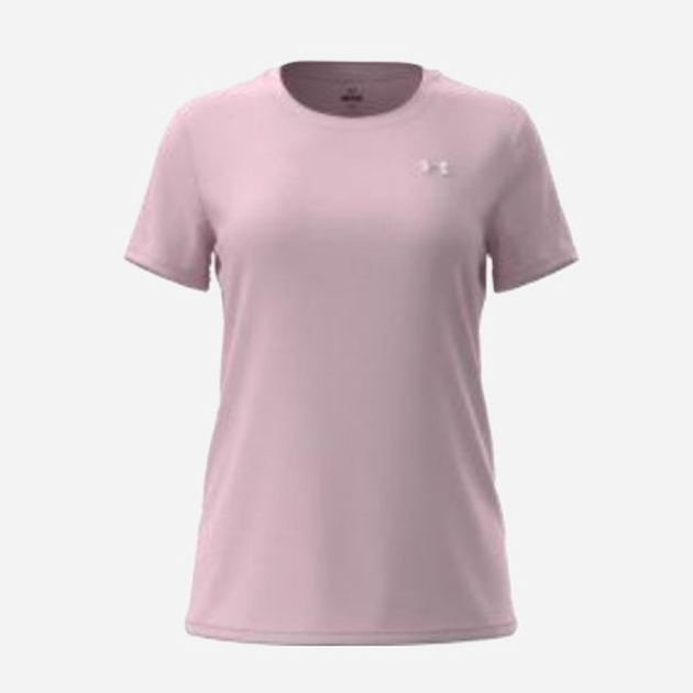 Футболка спортивна жіноча Under Armour Tech SSC - Solid 1384231-647 M Рожева (197778900059) - зображення 1