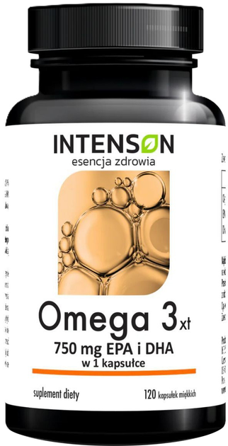 Suplement diety Intenson Omega 3 500 mg EPA + 250 mg DHA 120 kapsułek (5905454131803) - obraz 1