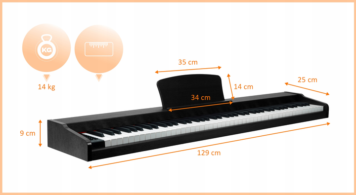 Цифрове піаніно MusicMate MM-P10-B VelvetNote (5904119284175) - зображення 6