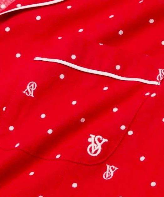 Піжама фланель Victoria's Secret Flannel Long Pajama Set (сорочка+штани) XS червона - зображення 4