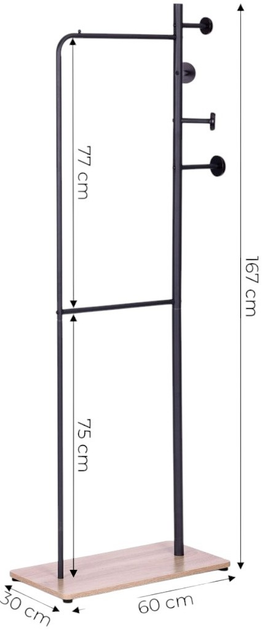 Wieszak na ubrania ModernHome by Multistore z półką na buty (YLT-0706-31P) - obraz 7