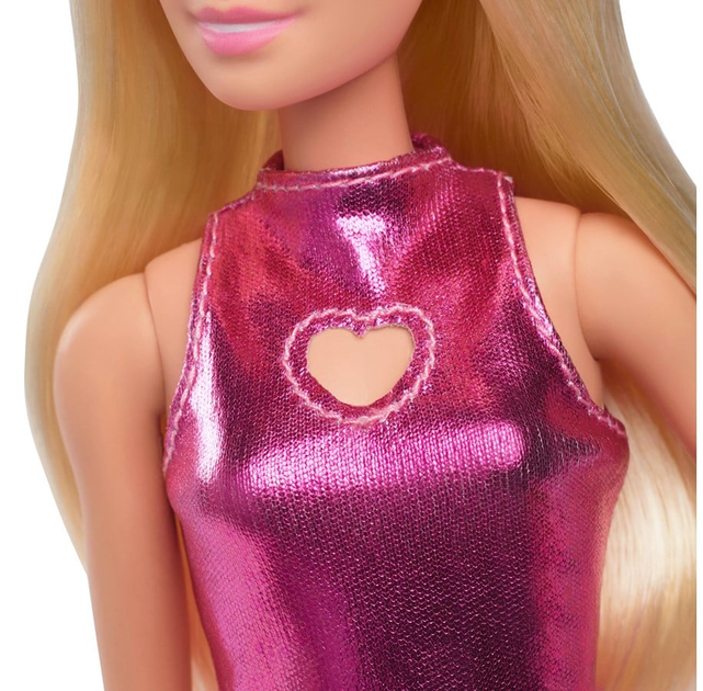 Лялька Mattel Barbie Модниця у рожевій сукні з вирізом у формі серця HYT88 (0194735255658) - зображення 3