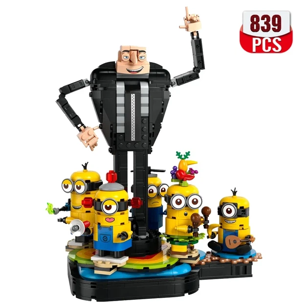 Конструктор Нікчемний я 4 Gru та Minions Грю та посіпаки з кубиків (839 деталей) - зображення 2