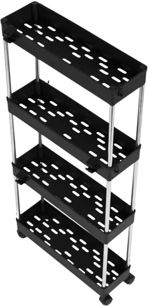 Regał łazienkowy ModernHome by Multistore z 4 półkami czarny (PJJKT0104) - obraz 3