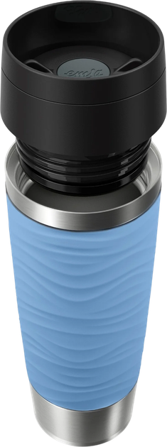 Термокружка Emsa Travel Mug Waves Grande блакитна 500 мл (4009049545110) - зображення 3