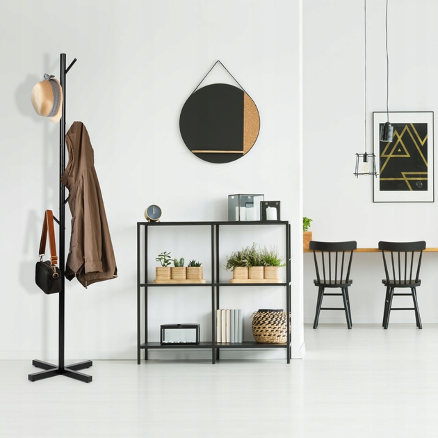 Wieszak na ubrania ModernHome by Multistore 177 cm czarny (VKY-6023B) - obraz 7