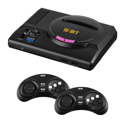 Консоль 2E 16bit Sega Mega Drive HDMI + 2 Беспроводных Геймпада + 183 Встроенные Игры Black - Фото 1 Консоль 2E 16bit Sega Mega Drive HDMI + 2 Беспроводных Геймпада + 183 Встроенные Игры Black - изображение 1
