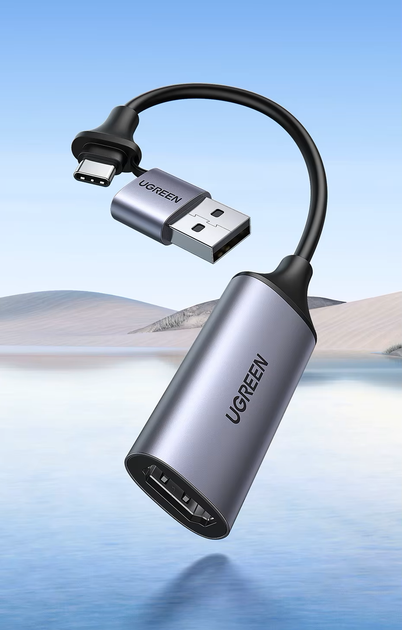 Конвертор сигнала Ugreen CM489 USB-A/Type-C to HDMI Video Capture Device (2000155) - изображение 2