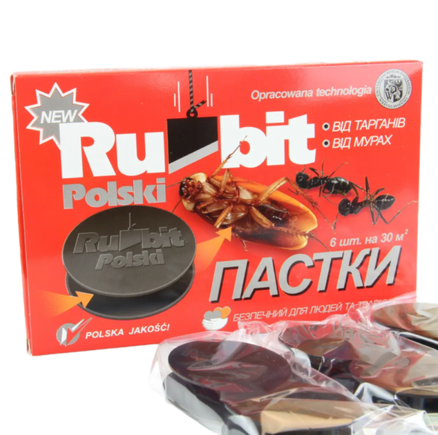 Пастки від тарганів і мурах Rubit Polski, 6 шт/уп (X-1790) - зображення 2