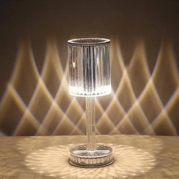 Декоративна кришталева LED лампа - нічник p USB, Crystal Light / Світлодіодна настільна лампа - зображення 2