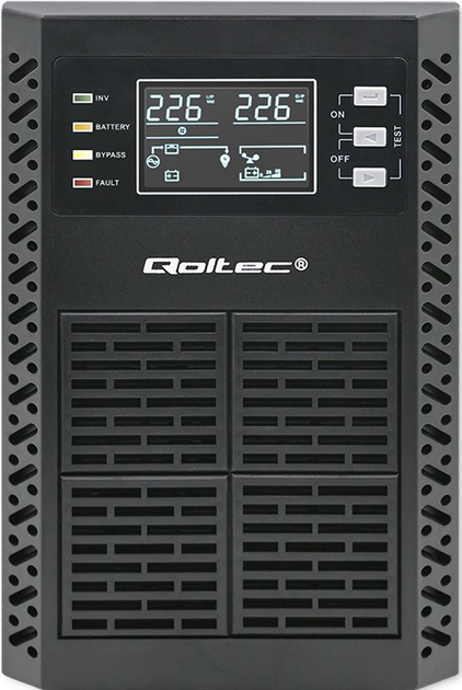 ДБЖ Qoltec Pure Sine Wave 2000VA 2000W LCD USB (5901878522814) - зображення 3