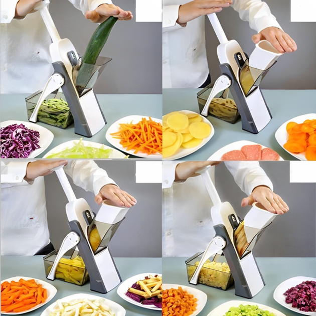 Мультислайсер-терка для овочів Brava Spring Slicer / Подрібнювач овочів та фруктів / Ручна овочерізка слайсер - зображення 3