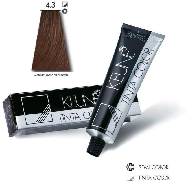 Farba do włosów Keune Tinta Color 4.3 Średni złoty brąz 60 ml (8717185381306) - obraz 2