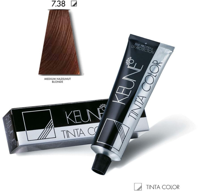 Фарба для волосся Keune Tinta Color 7.38 Medium Hazel-Nut Blonde 60 мл (8717185383492) - зображення 2