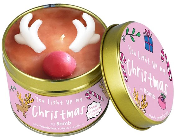 Ароматична свічка Bomb Cosmetics You Light Up My Christmas у банці 237 г (5037028272664) - зображення 1