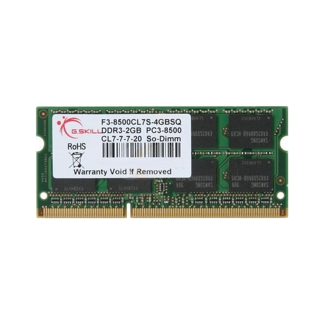 Модуль памяти для ноутбука SoDIMM DDR3 4GB 1066 MHz G.Skill (F3 ...