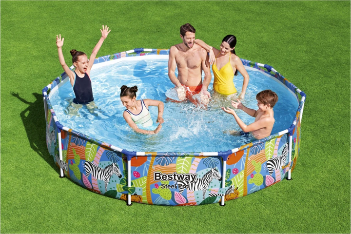Дитячий стійковий басейн Bestway Steel Pro Animal World 305 x 66 см 10 FT (6942138972177) - зображення 6