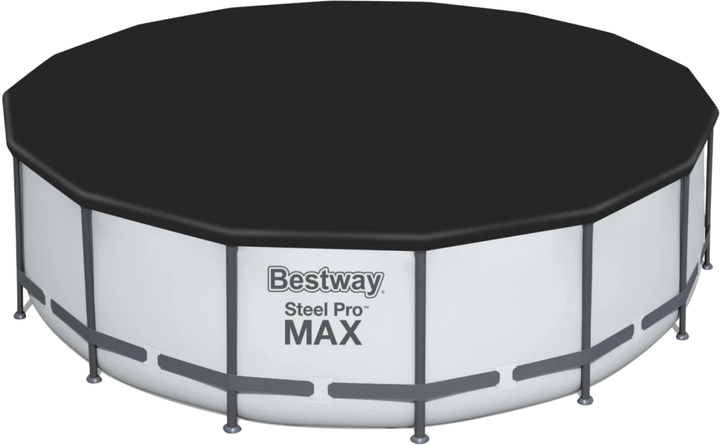 Basen stelażowy Bestway Steel Pro Max 16 FT + 5 w 1 + Drabinka + Pokrywa 488 x 122 cm Szary (6942138983388) - obraz 6