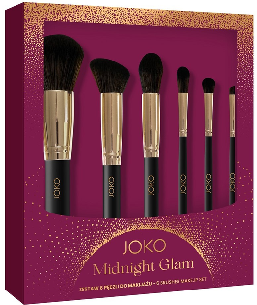 Набір пензлів для макіяжу Joko Midnight Glam 6 шт (5903216802183) - зображення 1