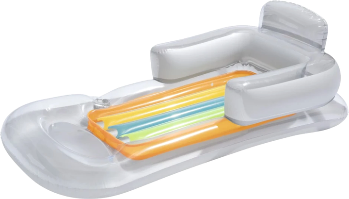 Materac dmuchany Bestway Leżak do pływania + oparcie 161 x 84 cm Biały (5903864912029) - obraz 8