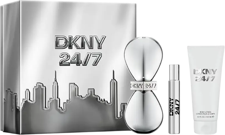 Zestaw damski DKNY 24/7 Woda perfumowana 100 ml + Balsam do ciała 100 ml + Woda perfumowana 15 ml (0085715961037) - obraz 1