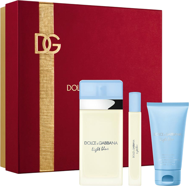 Zestaw damski Dolce&Gabbana The One Light Blue Woda toaletowa 100 ml + Krem do ciała 50 ml + Woda toaletowa 10 ml (8054754400670) - obraz 1