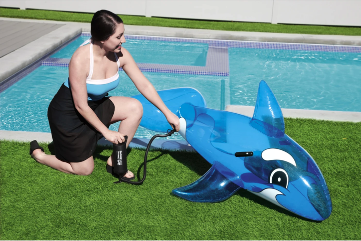 Надувний дитячий матрац для плавання Bestway Cetacean з ручками 157 х 94 см синій (6941607312407) - зображення 7