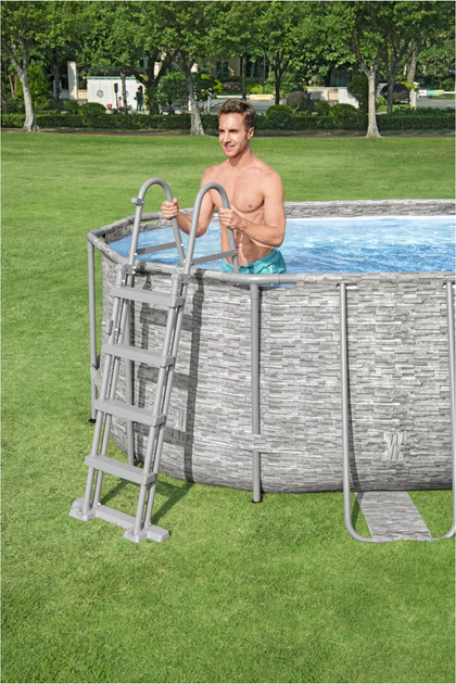 Стійка-басейн Bestway Power Steel Swim Vista з вікном 549 x 274 x 122 см 18 x 9 FT + 7-в-1 (6941607311257) - зображення 9