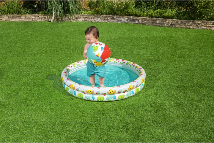 Basen dmuchany Bestway Tropikalny 3 w 1 dla dzieci + Kółko do pływania + Piłka plażowa 122 x 20 cm (6941607325032) - obraz 3