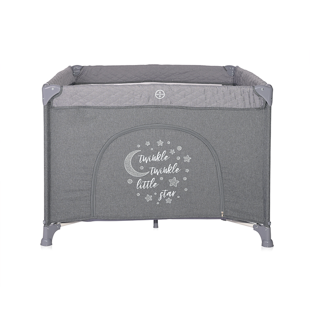 Детский манеж с сетчатыми стенками от рождения Sunny Playground Cool Grey Star Lorelli Серый - изображение 4