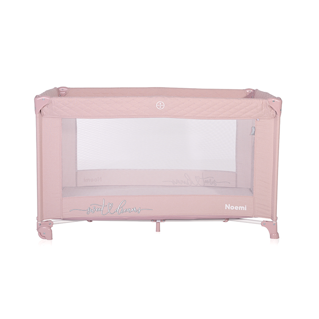 Детский манеж на колесах от рождения до 3 лет Noemi 1 Layer Mellow Rose Star Lorelli Розовый - изображение 2