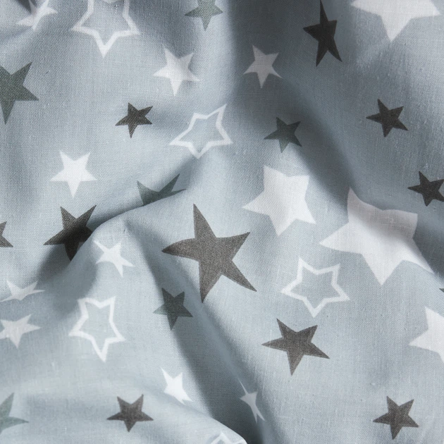 Пододеяльник Moon&Star Бязь Gold Люкс Silver Stars Двухспальный 175 x 210 см (MS-870000722) - изображение 5