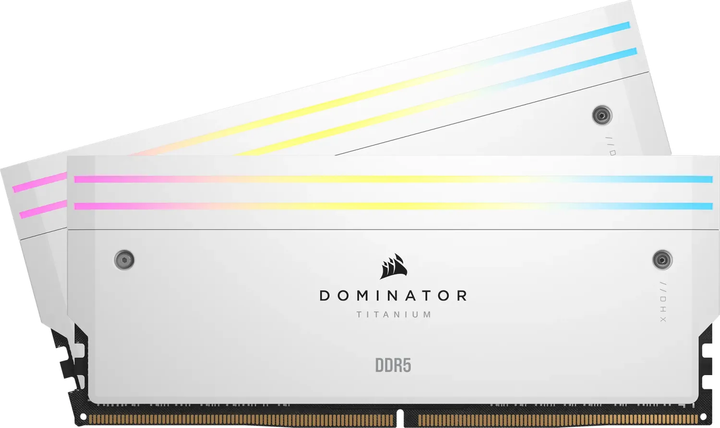 Pamięć RAM Corsair DDR5-6400 98304MB PC5-51200 (Kit of 2x49152) Dominator Titanium White (CMP96GX5M2B6400C32W) - obraz 1