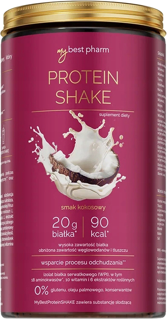 Dietetyczny koktajl MyBestPharm Protein Shake Kokos 450 g (5904824651552) - obraz 1