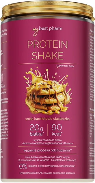 Dietetyczny koktajl MyBestPharm Protein Shake Karmel 450 g (5904824651385) - obraz 1