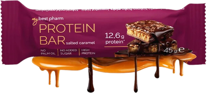 Baton proteinowy MyBestPharm MyBest PROTEIN BAR 45 g Słony karmel (5904824651293) - obraz 1