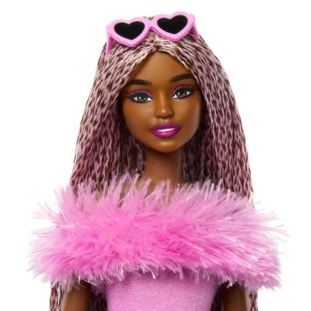 Lalka Barbie Barbiecore Fashionistka Lalka w kostiumie z piór HYV28 (194735255962) - obraz 4