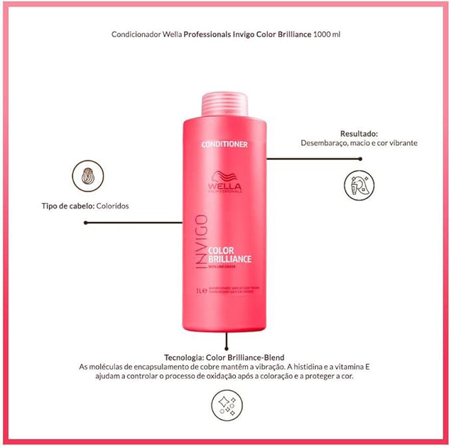 Odżywka do włosów farbowanych Wella Professionals Invigo Color Brilliance Hydrate and Protect 1 l (8005610672304) - obraz 4