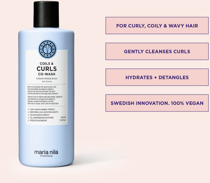 Кондиціонер для волосся Maria Nila Coils & Curls Co-Wash Moisturizing 350 мл (7391681403673) - зображення 4