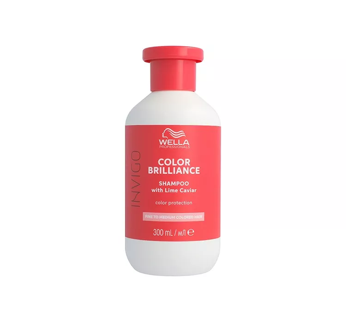 Шампунь для яркости цвета нормальных и тонких волос Wella Professionals Invigo Color Brilliance Shampoo 300 мл - Фото 2 Шампунь для яркости цвета нормальных и тонких волос Wella Professionals Invigo Color Brilliance Shampoo 300 мл - изображение 2