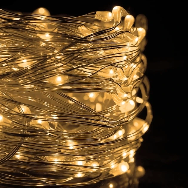 Гирлянда Конский хвост медная проволока 3м 300LED Желтый - изображение 2