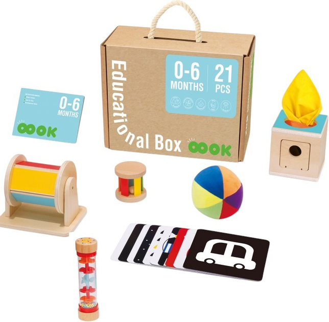 Pudelko edukacyjne Tooky Toy XXL Montessori 6 w 1 21 element (6972633375715) - obraz 1